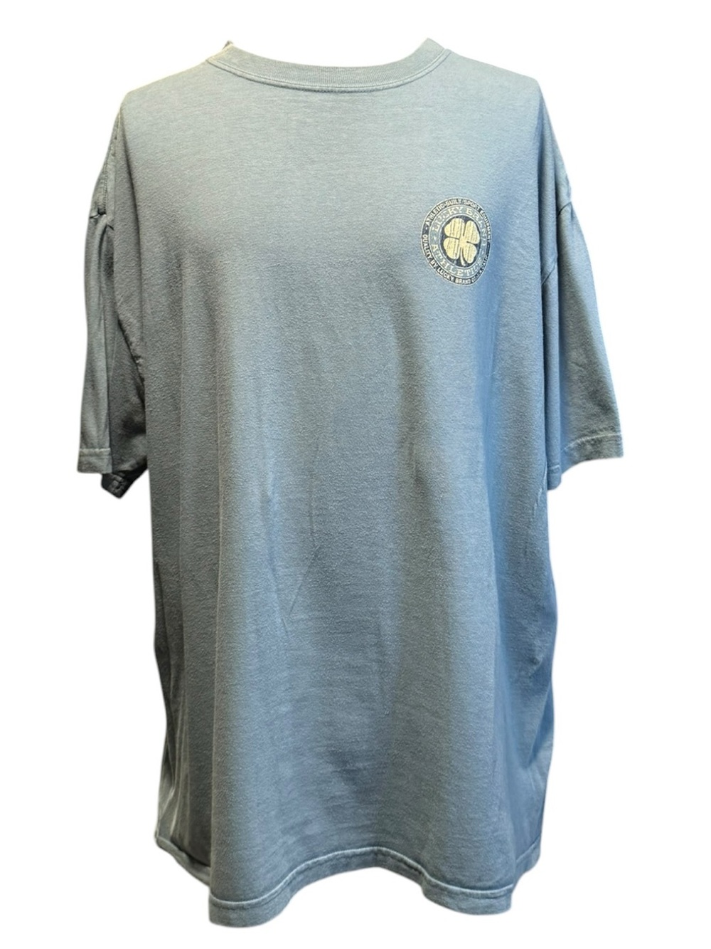 Vintage Lucky Brand Dusty Blue Short Sleeve Graphic Tee USA